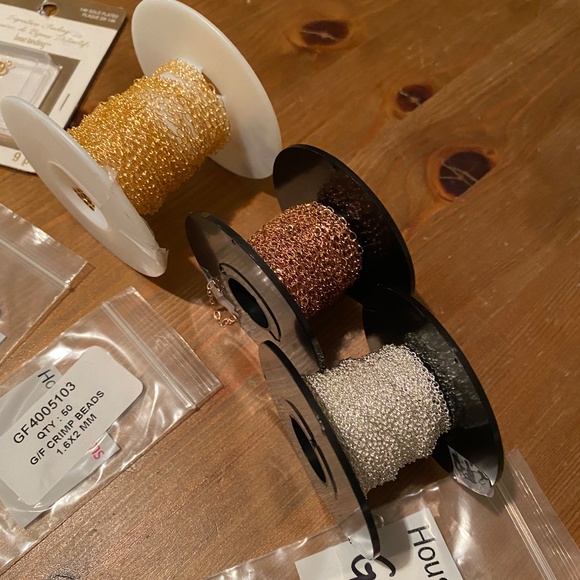 Bulk Jewelry Making Supplies: Gold Plated Chains & Wire, Silver Plated Chains an - Picture 4 of 12